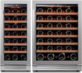 24 inch 54 Bottle Dual Zone Wine Cooler Refrigerator with Stainless Steel frame U540270