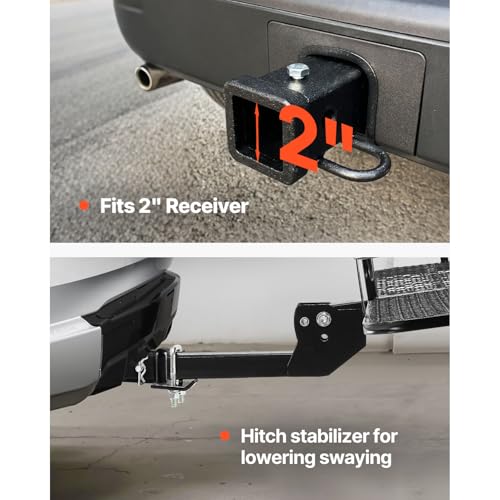70" x 30" x 6" Folding Hitch Cargo Carrier with 500 lbs Capacity J87838