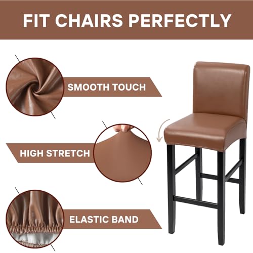 Waterproof PU Bar Stool Covers Set of 2 E6288