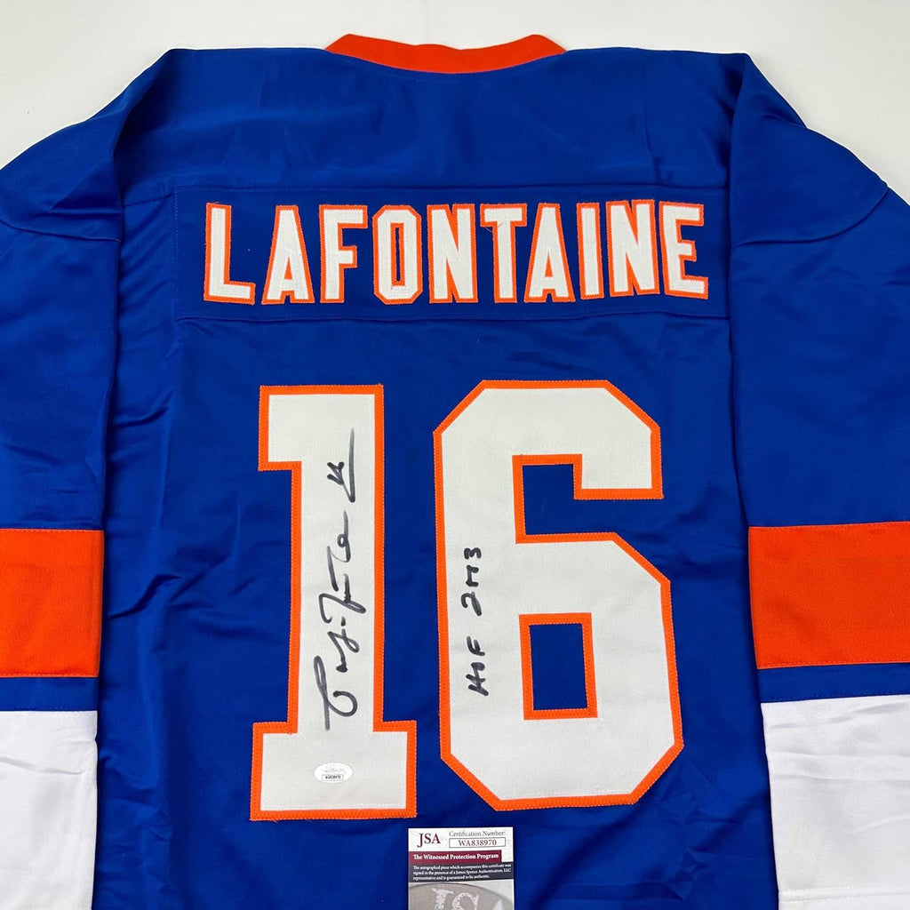 Autographed Blue Hockey Jersey J9642