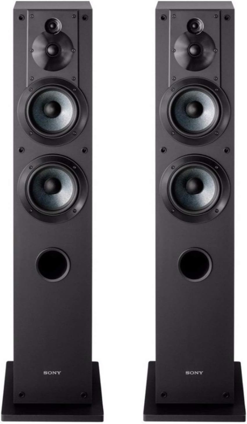 Black 3-Way 4-Driver Floor-Standing Speaker N63951