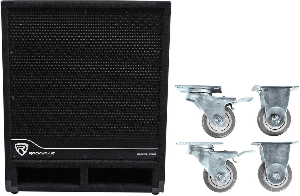 15" 1600w Active Powered PA Subwoofer with Steel Casters P13096