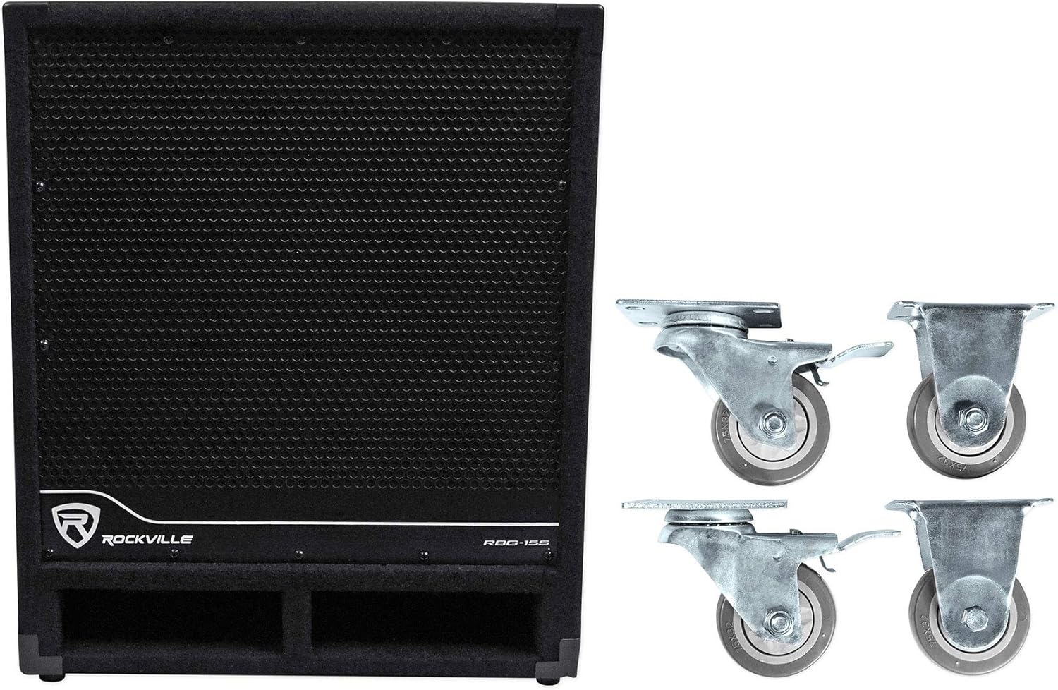 15" 1600w Active Powered PA Subwoofer with Steel Casters P13096