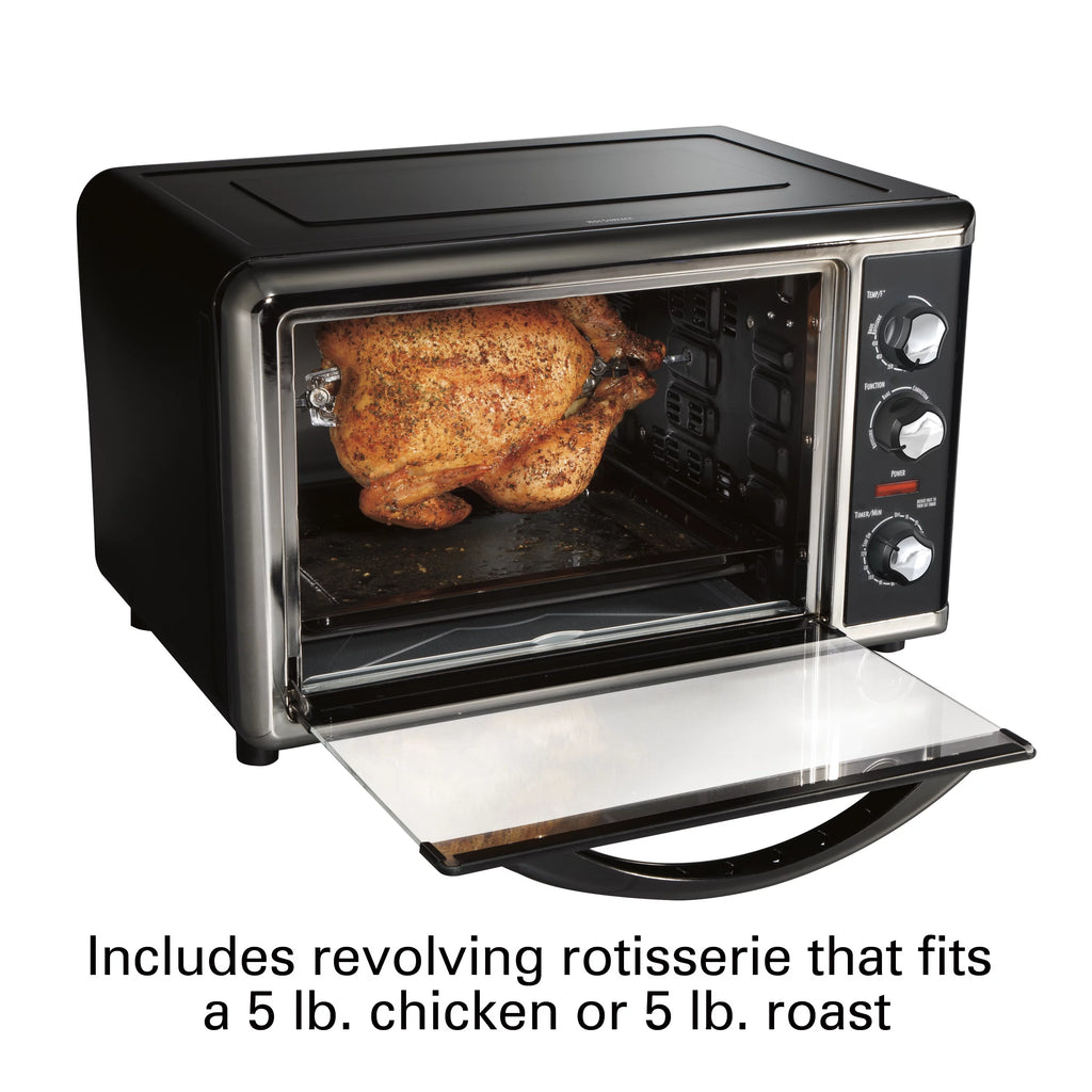 Extra Large Capacity Convection Countertop Oven with Rotisserie, Silver N22099