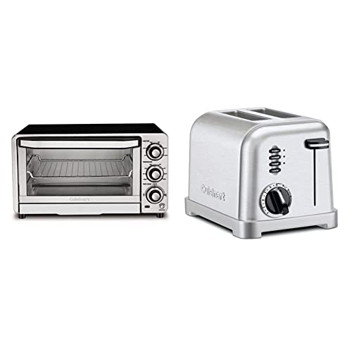 Brushed Stainless and Black Toaster Oven Broiler I24971
