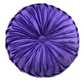 Yellow Velvet Round Throw Pillow S7148