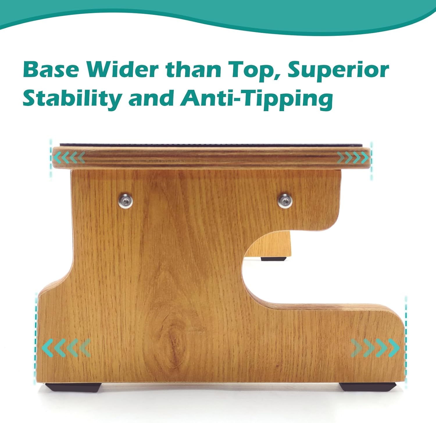 Wooden Toilet Stool Squat Adult, Extra Thick Multi-layer Wood U179855