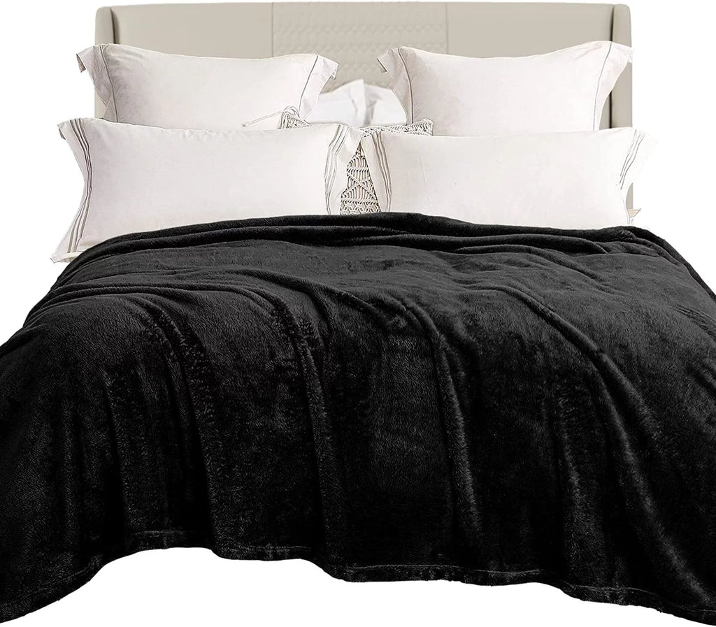 King Size Black Fleece Blanket M289