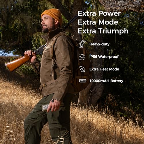 IP56 Waterproof Rechargeable 10000mAh Hand Warmer with Torchlight W37701