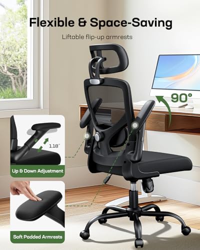 Ergonomic Mesh High Back Desk Chair with Headrest U648
