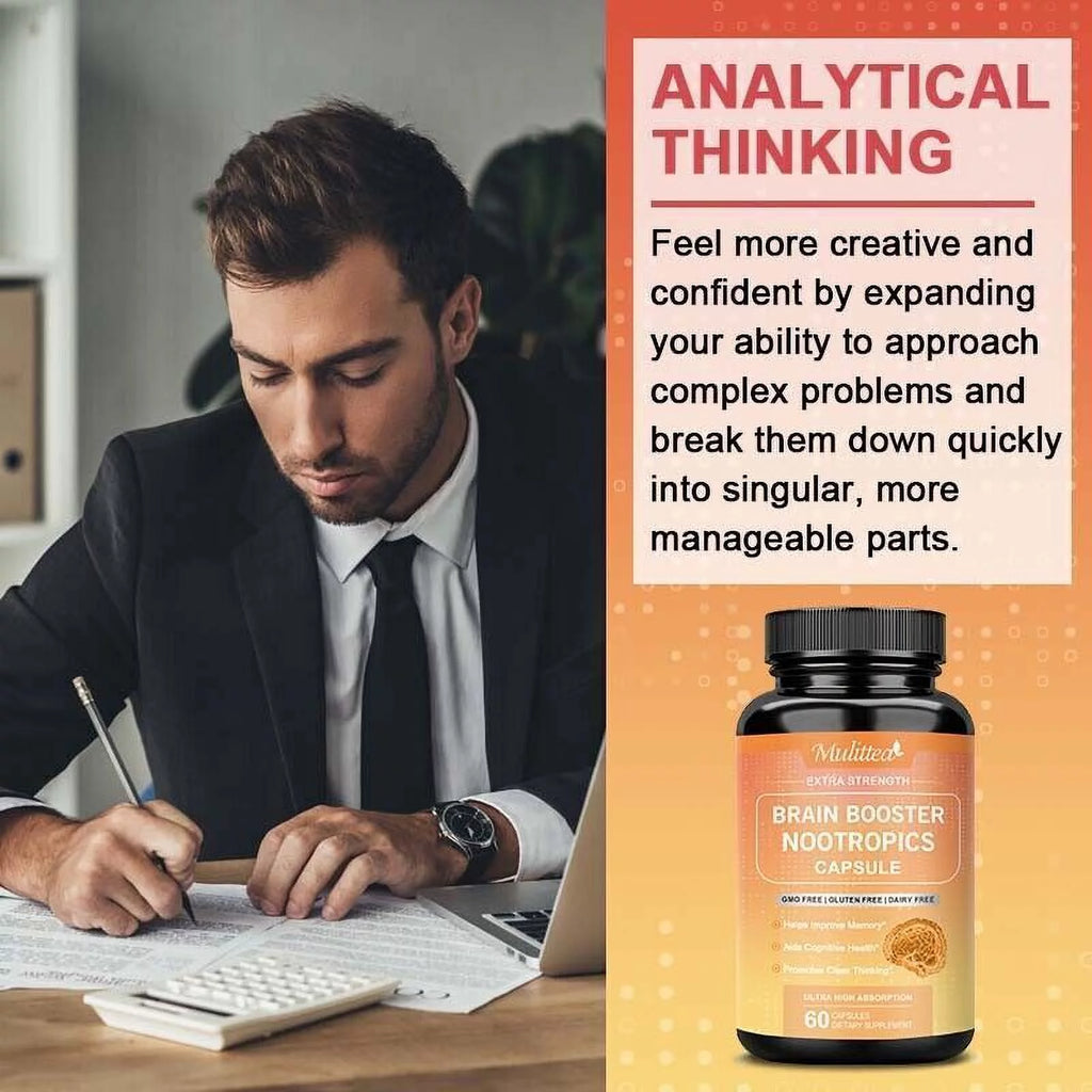60 Capsules Memory Focus Mental Concentration Pills W96973
