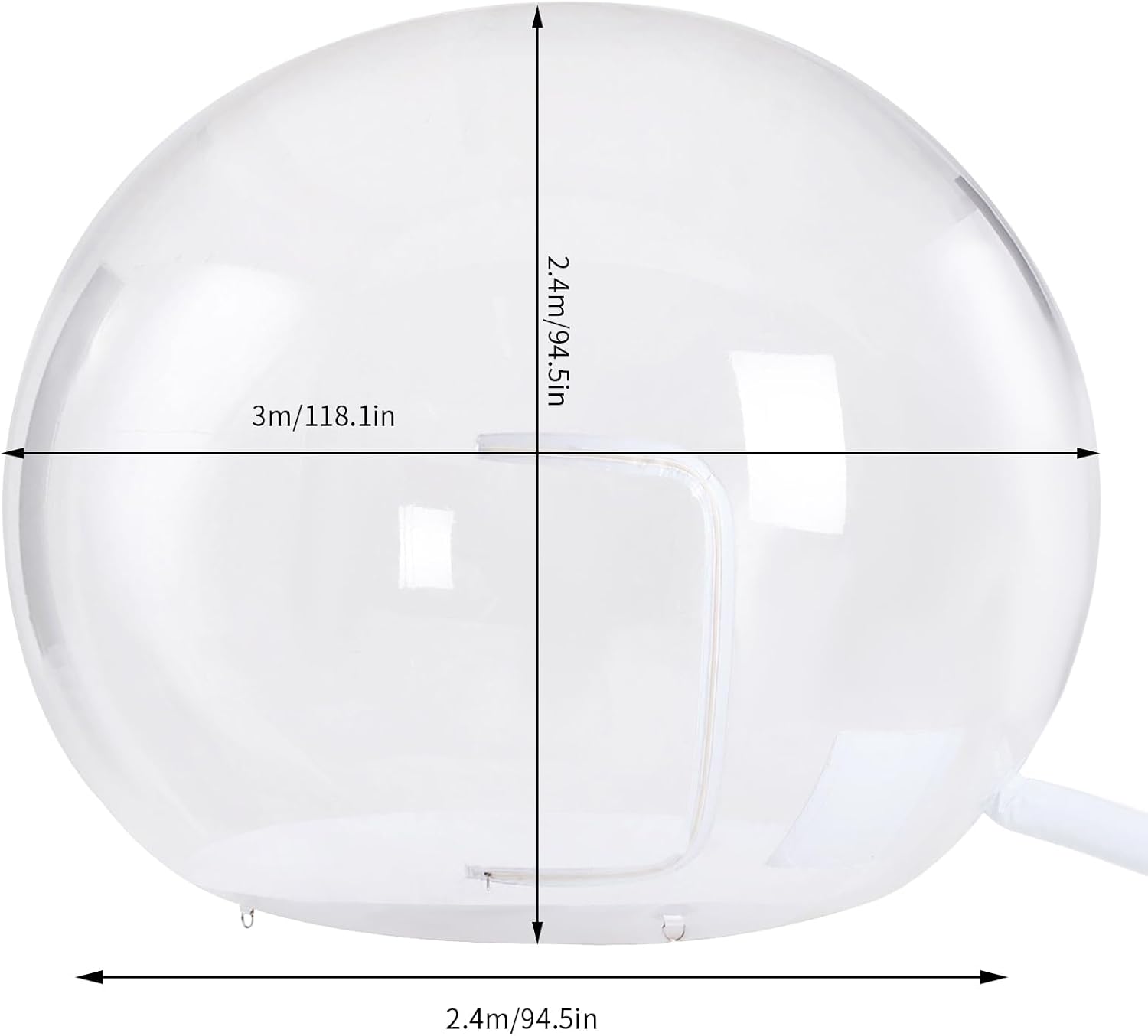 3M Length 110V 300W Transparent Inflatable Bubble Tent K107