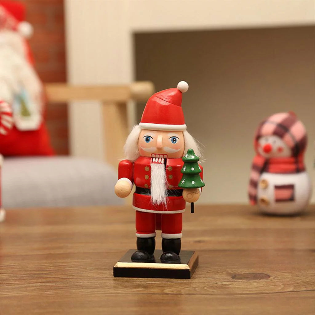 2-pack 16cm Wooden Nutcracker Christmas Décor A74759