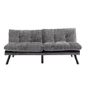 Dark Gray Polyester Memory Foam Convertible Futon Sofa Bed K9239
