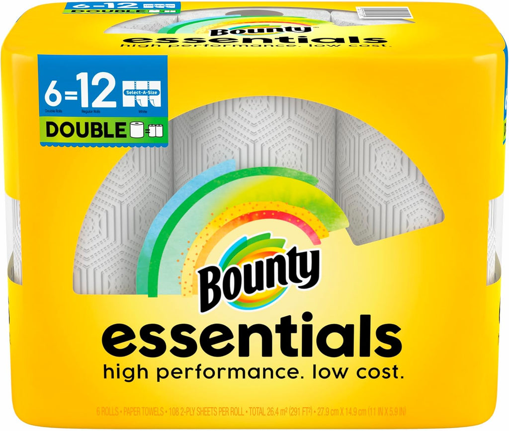 6 Double Rolls White Paper Towels V6299