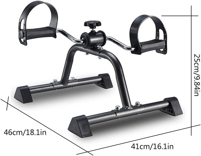 Black Chrome Frame Mini Cycle Exercise Pedals C307