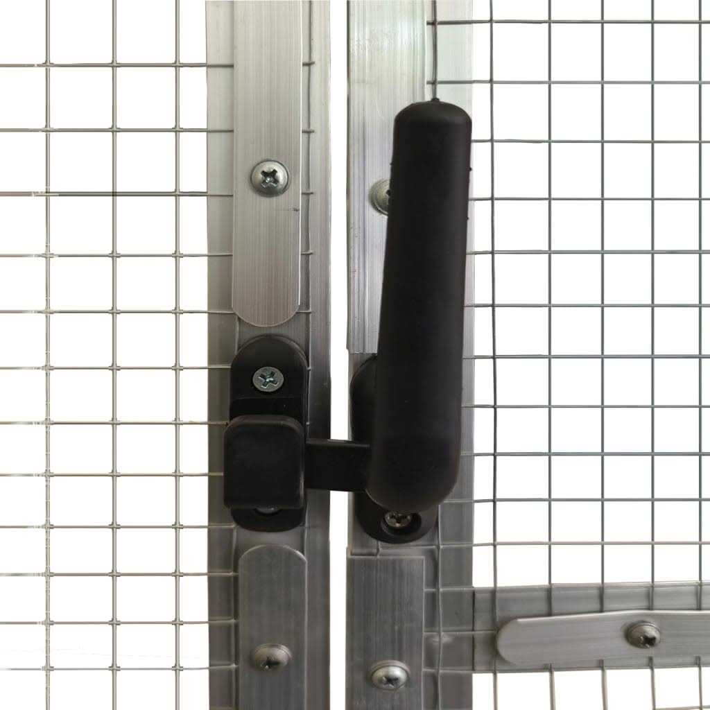 Silver 179x100x185 cm Aluminium Pet Supplies F29479