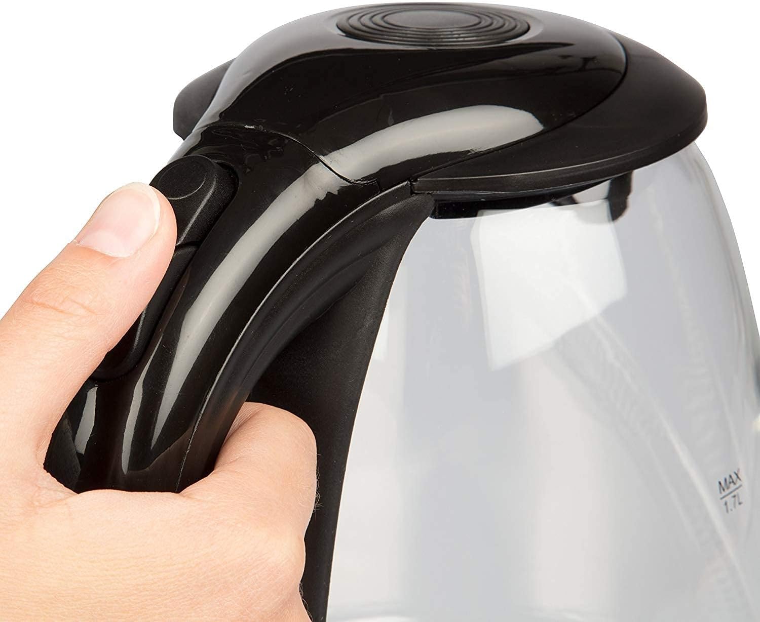 Stainless Steel Electric Water Kettle 1.7 Liter Black Q535846