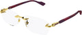 Gold Rectangular Eyeglasses D92432