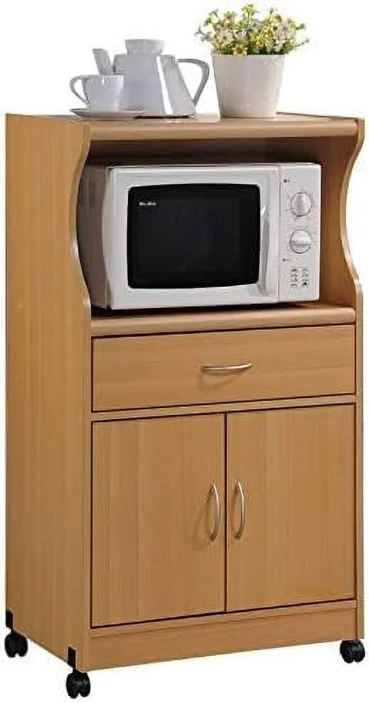Beech Microwave Kitchen Cart U19585