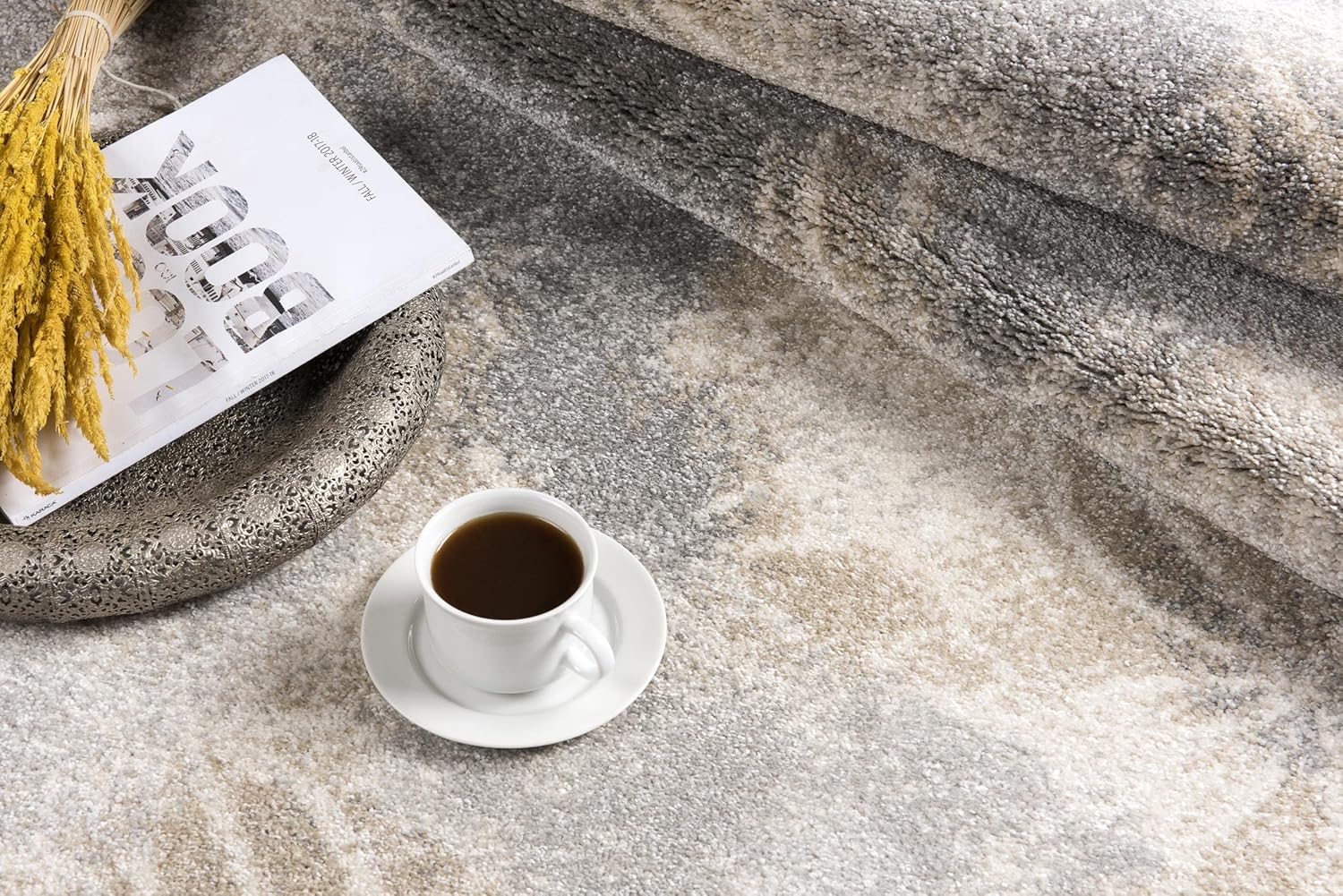 Grey Brown Plush Area Rug 4' x 6' G4420