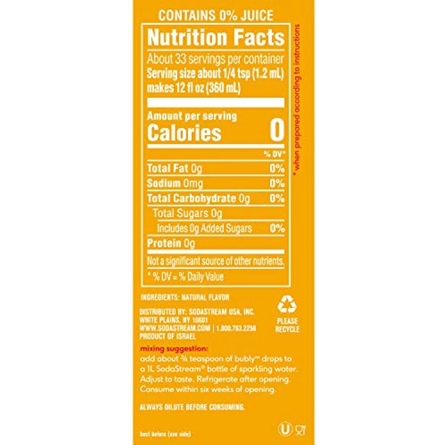 Mango Soda Syrup, 1.36 Fl Oz (Pack Of 3) Q7554