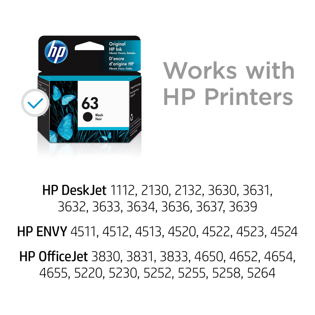 HP 63 Black Original Ink Cartridge Z237