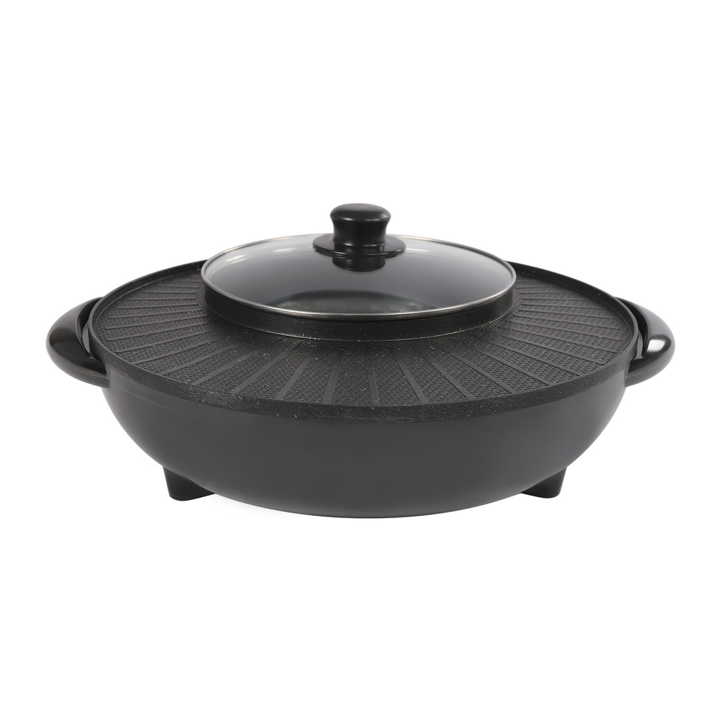 Portable Circular Hotpot Grill Combo Nonstick O955855