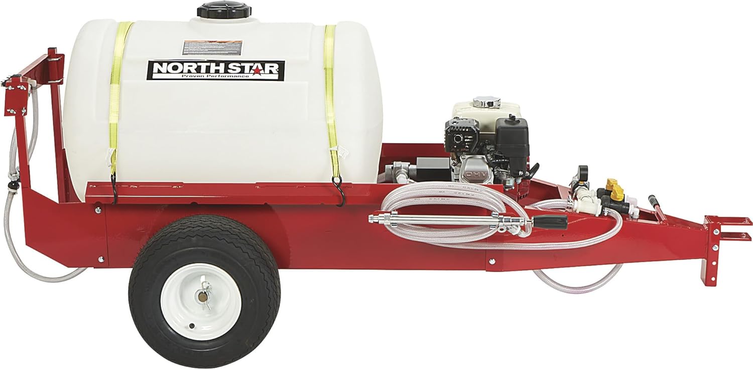 55-Gallon Tow-Behind Trailer Sprayer with 7 GPM 160cc Honda Engine A34610