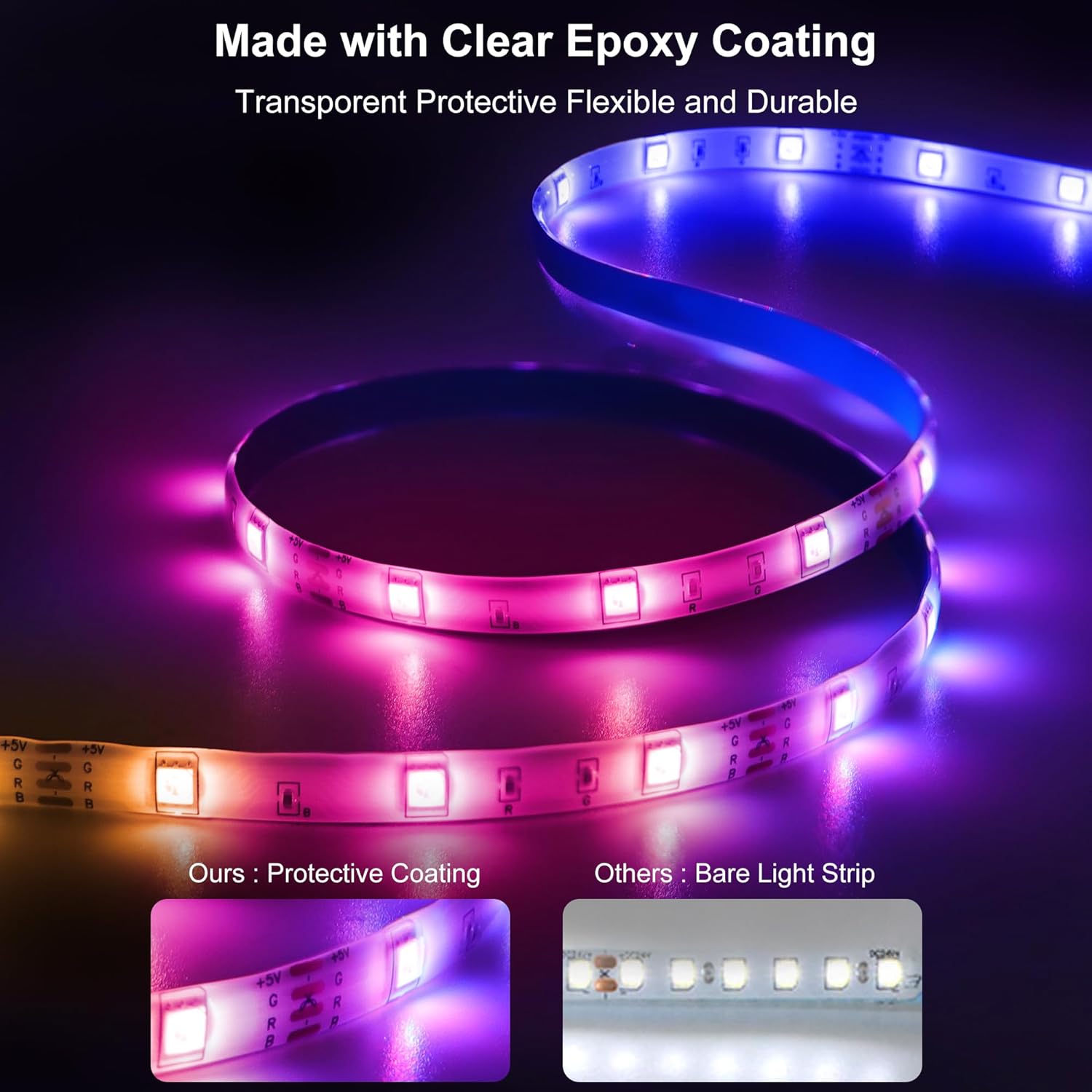16.4FT 150 LED RGB LED Strip Lights with Remote Controller Y27712