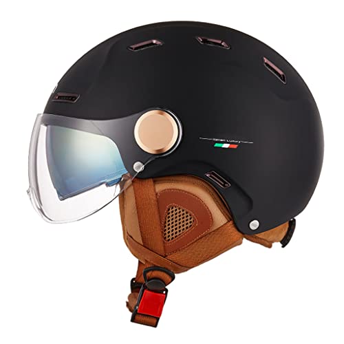 Motorcycle Half Helmet Open-Face Half Helmet with Adjustable Quick Release Buckle DOT Approved 3/4 Helmet O2540