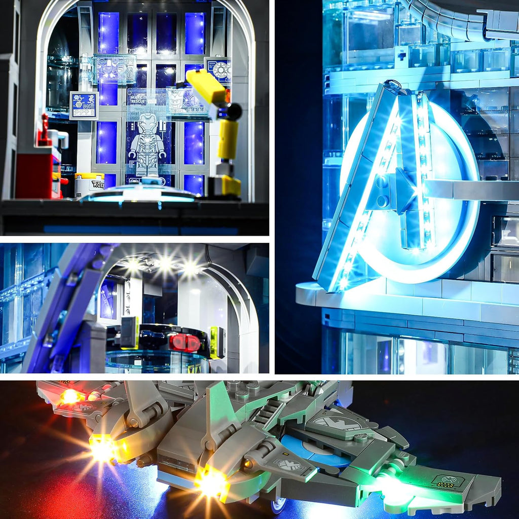 LED Light Kit for Lego Marvel Avengers Tower Set (Lights Only) Y6518