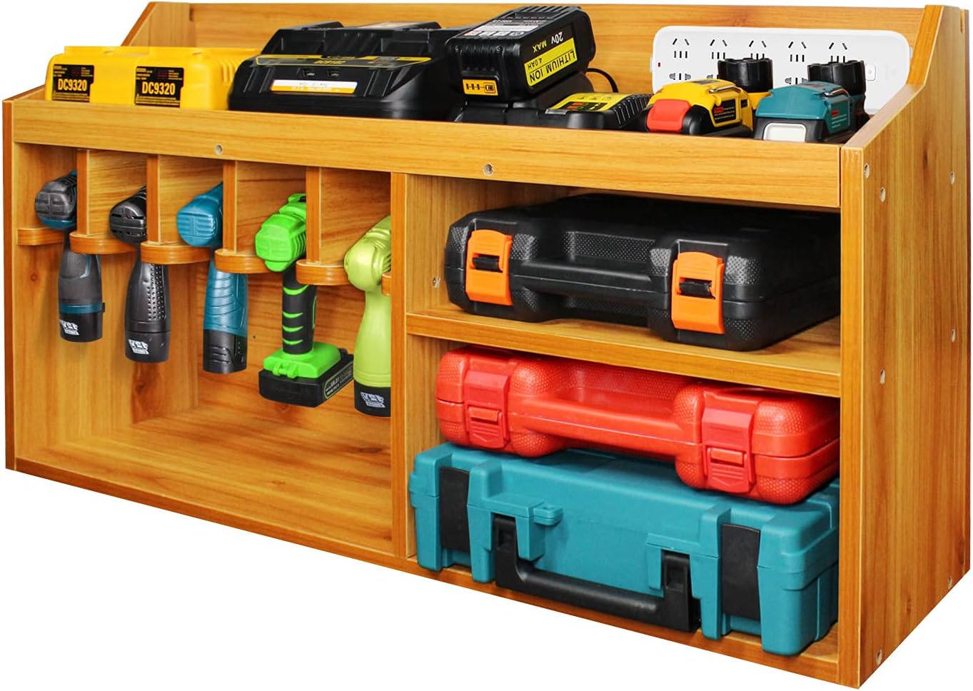 Black Wall Mount Power Tool Organizer K83159