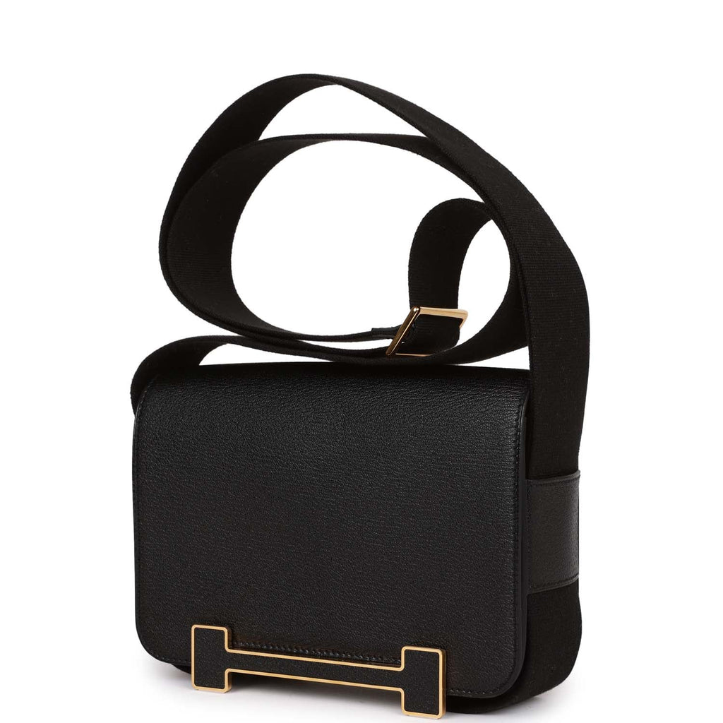 Black Chevre Gold Hardware Geta U8660