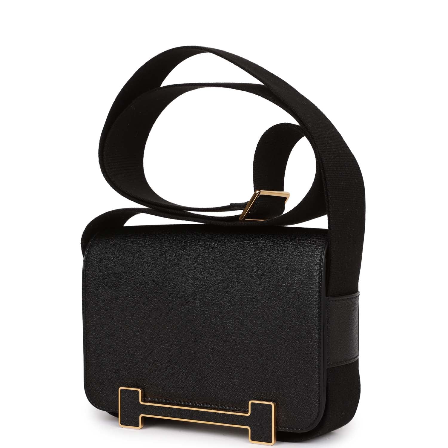 Black Chevre Gold Hardware Geta U8660