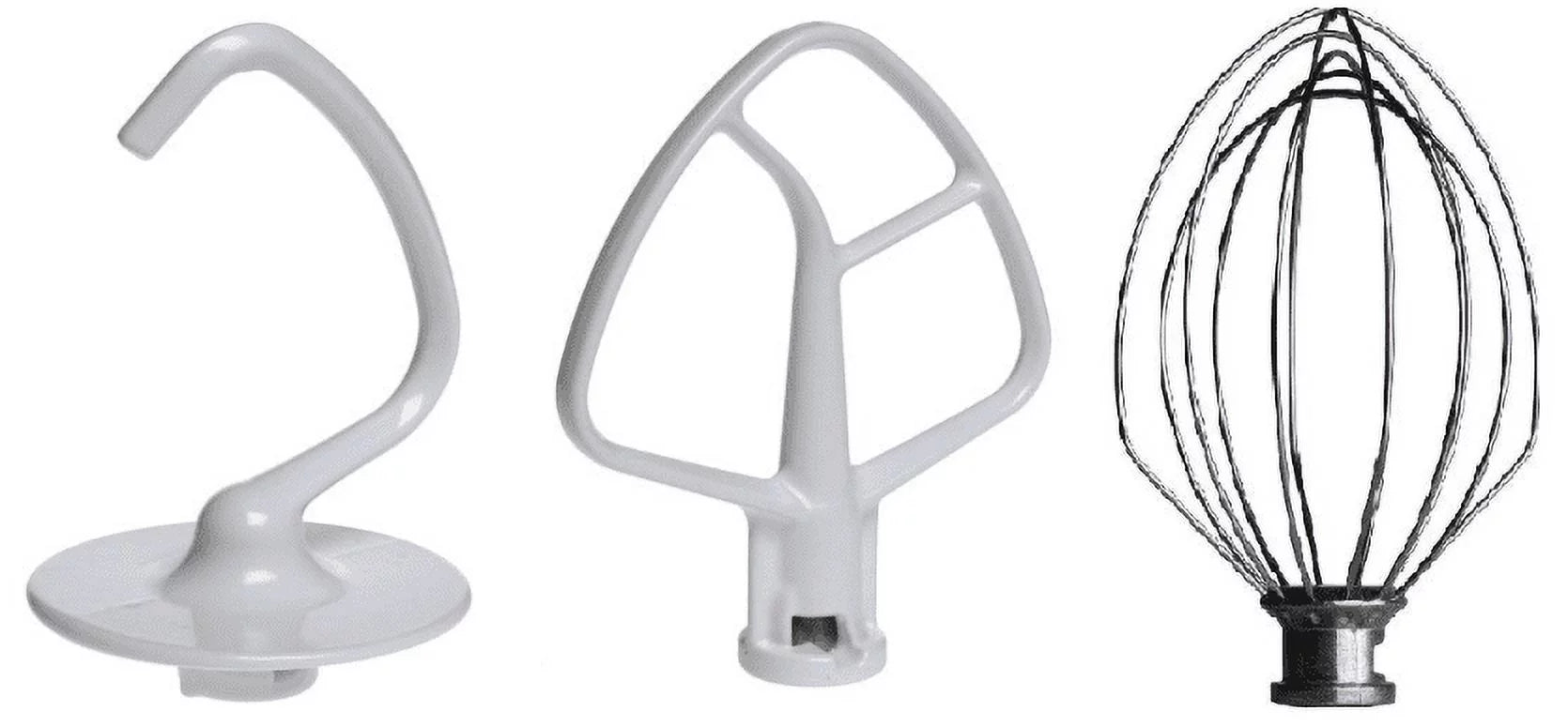 3 Piece Stand Mixer Replacement Set with Flat Beater, Dough Hook, Wire Whip Z590