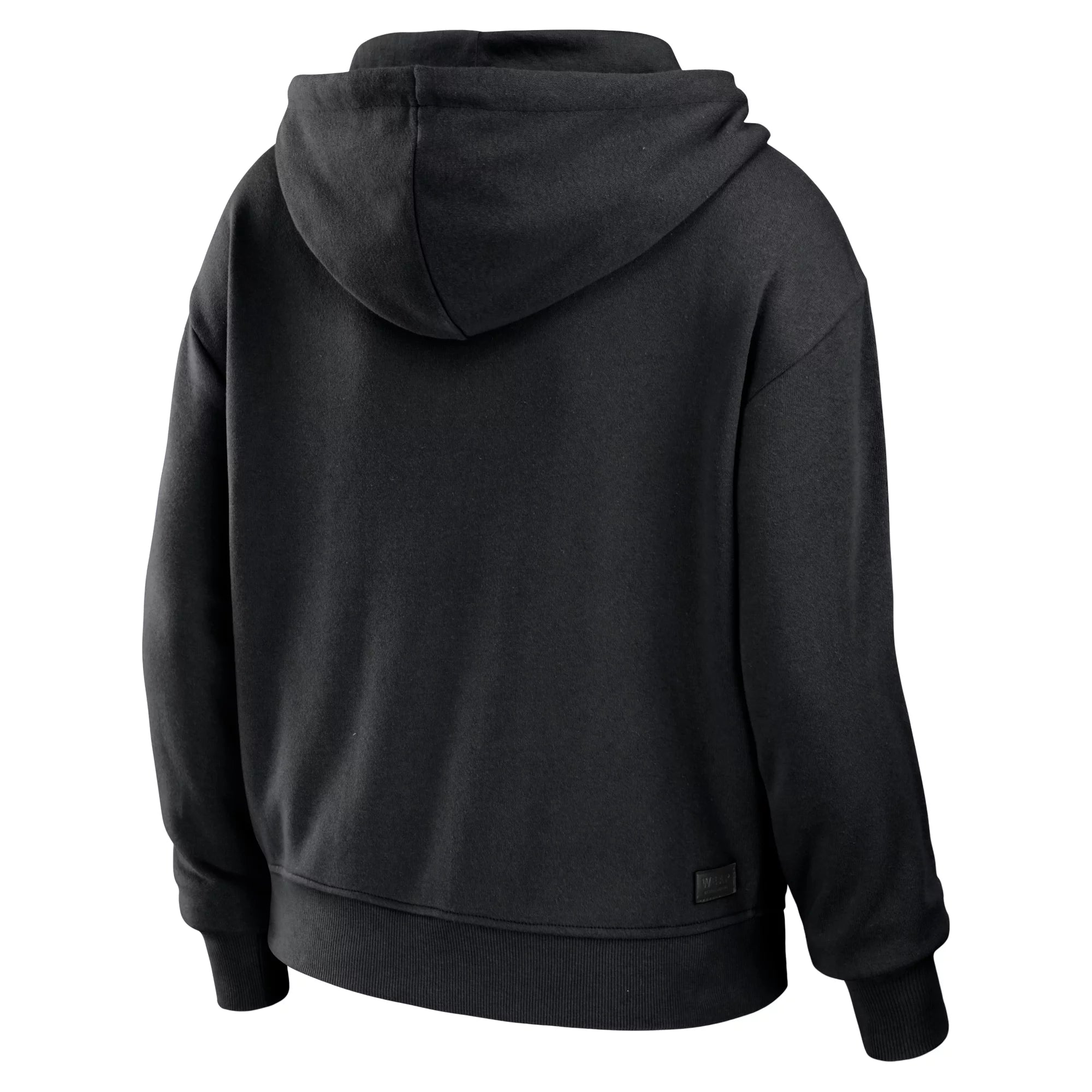 Black/White New Orleans Saints Crop Full-Zip Hoodie R771