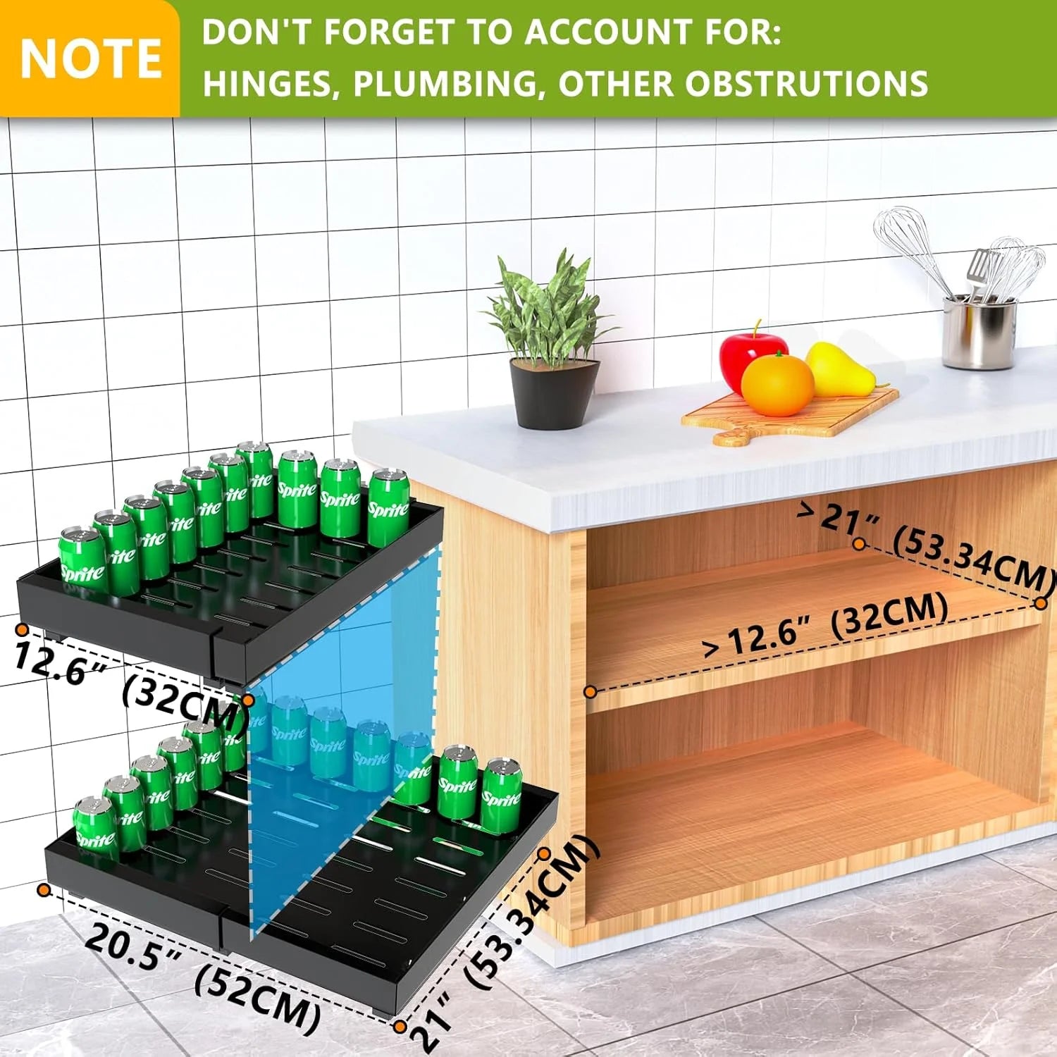 4 Pack Pull Out Cabinet Organizer 21Deep Expandable Slide Out Drawer Organizers M9559