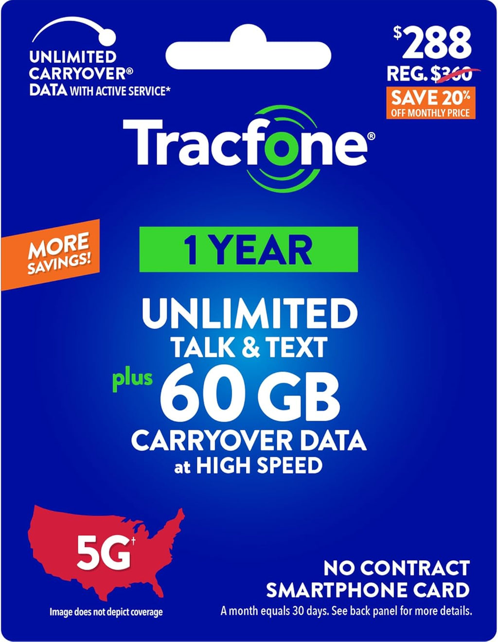 Unlimited Talk & Text Plus 60 GB Annual Prepaid Plan L7043