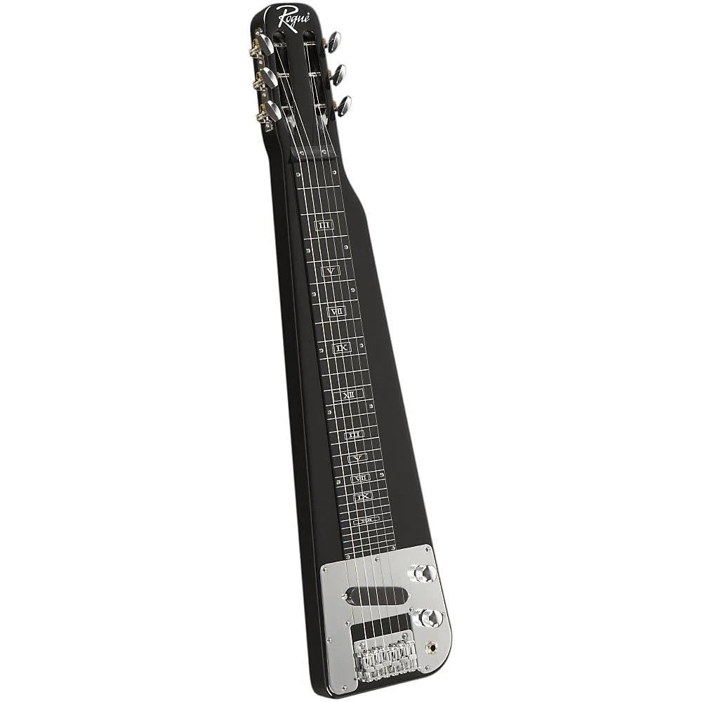 Metallic Black Lap Steel Guitar with Stand and Gig Bag I35113