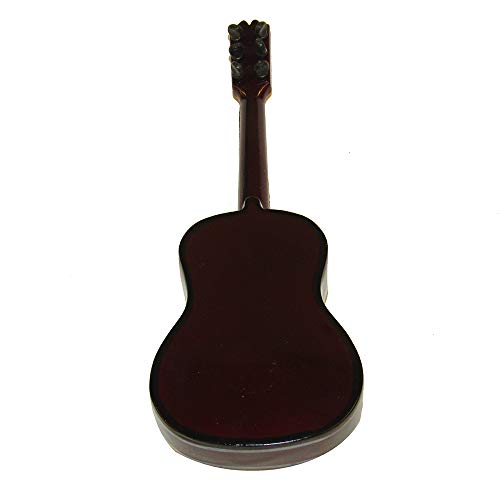 Wooden Guitar Christmas Ornament Acoustic Instrument with Case Holiday Tree Decoration V16407