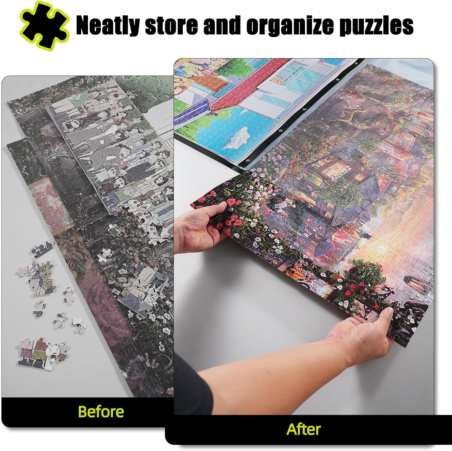 Puzzle Storage Folder Holds 20 Puzzles, HD Film Pockets D9696
