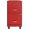 Red 2 Drawer Metal Mobile File Cabinet V415806
