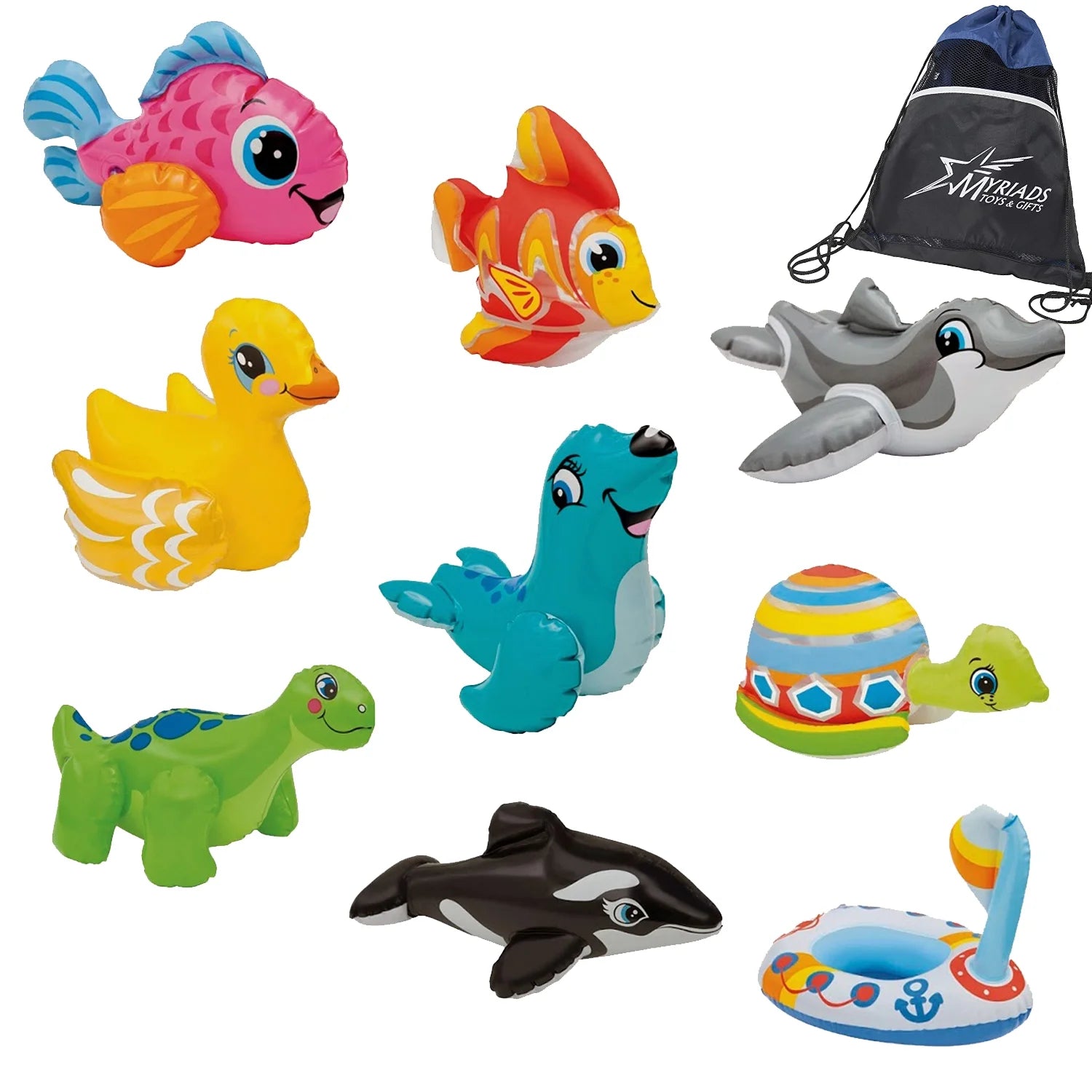 Set of 9 Inflatable Bath Toys B804