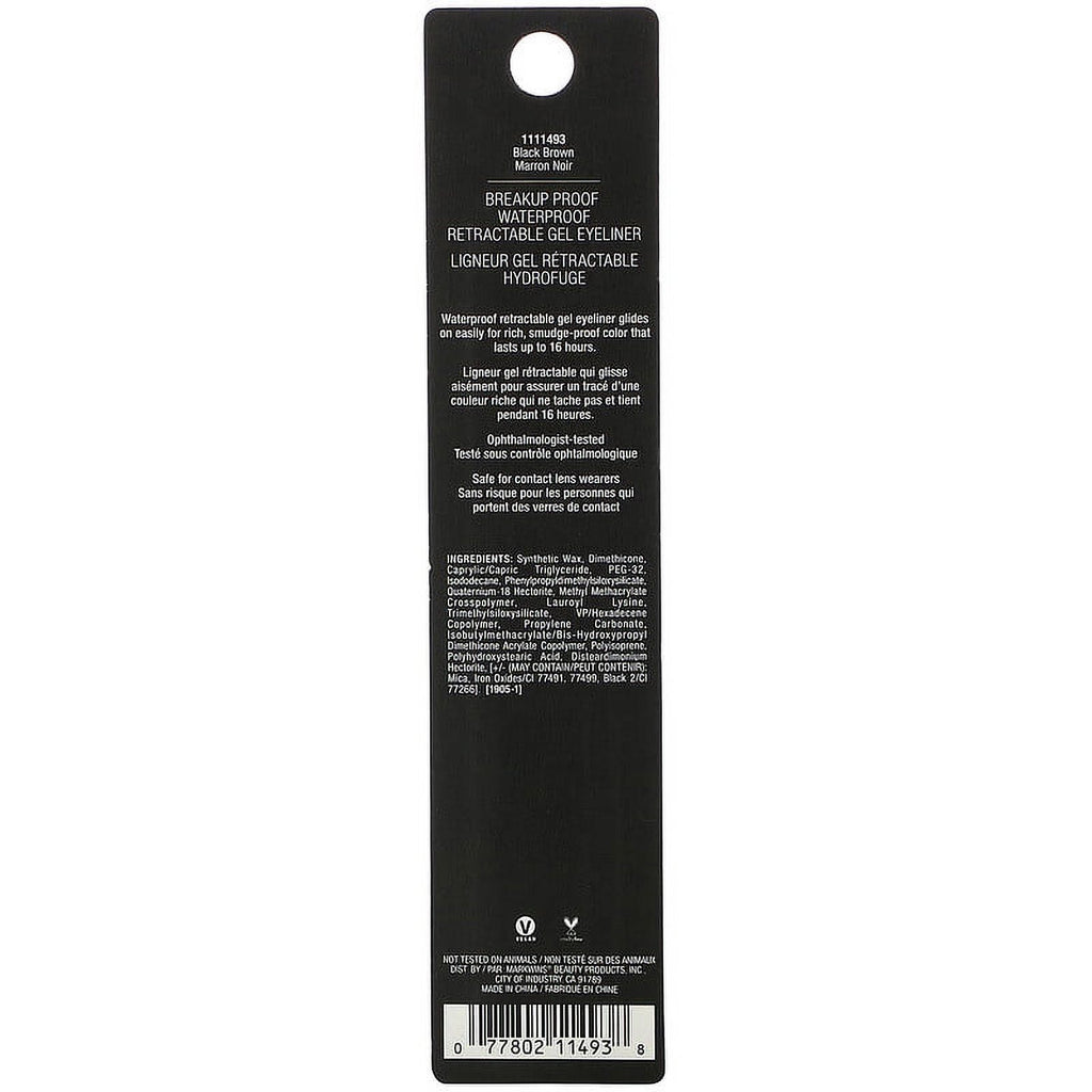 Black Brown Retractable Gel Eyeliner, 0.008 oz Pack of 3 I558540