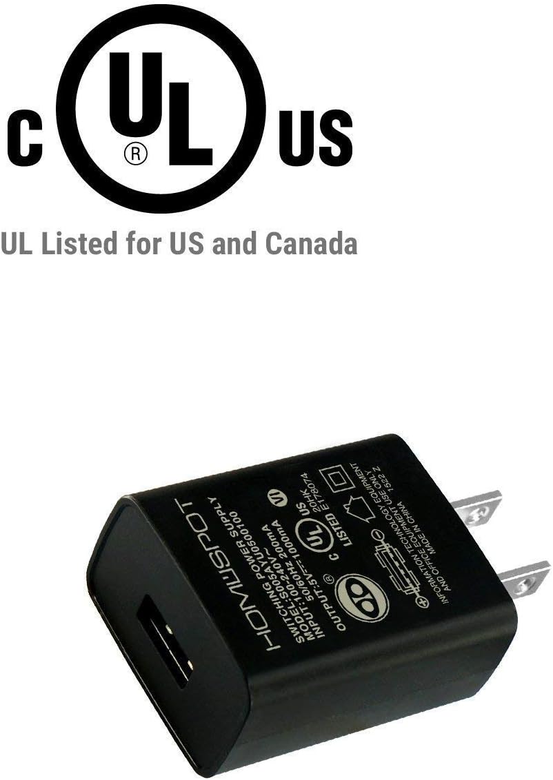 UL Certified USB Wall Charger 5v 1A 1000mA Universal Travel Power Adapter Y709