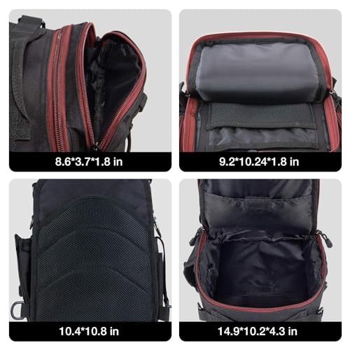 Lightweight Sling Fishing Tackle Bag with Rod & Gear Holder H1699
