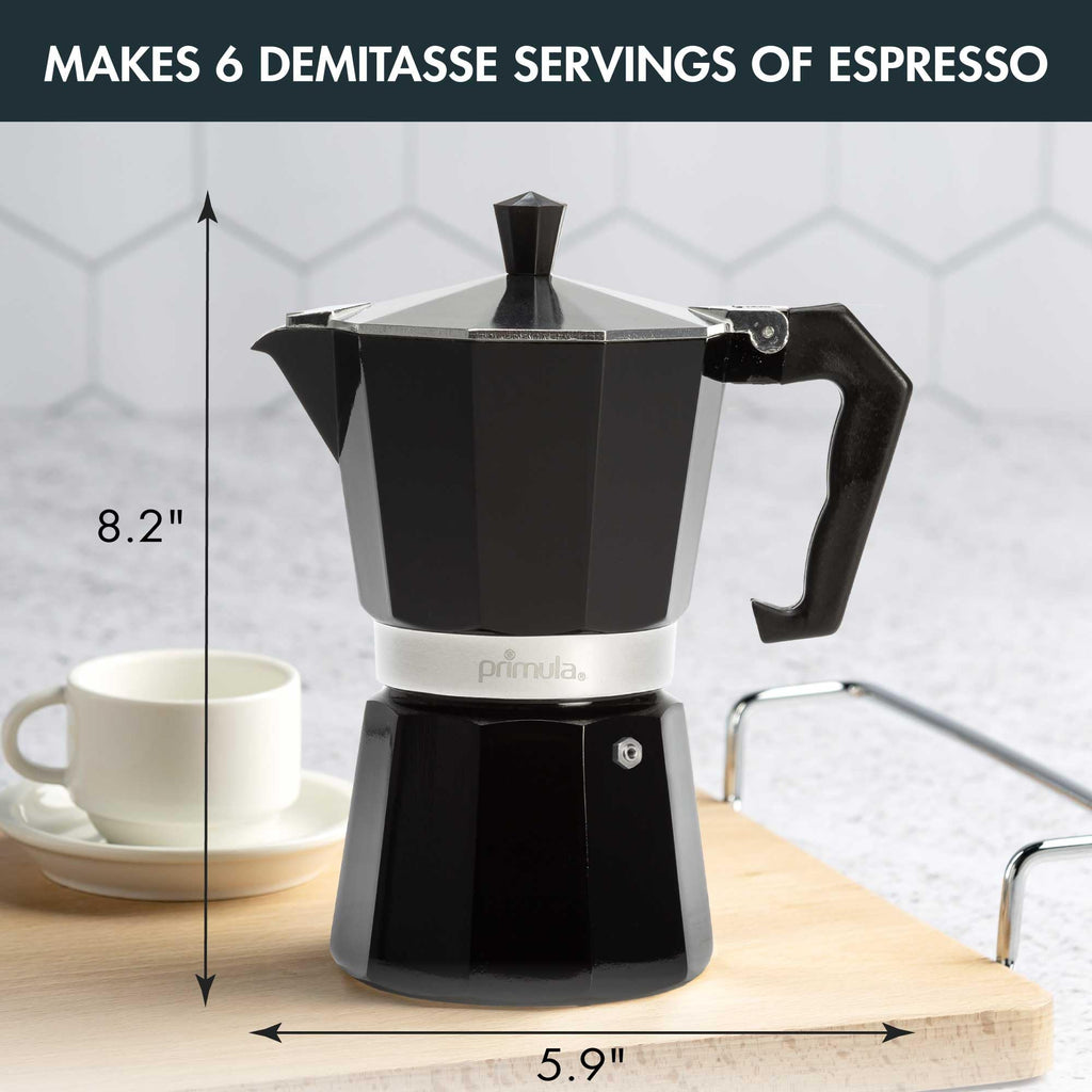 Black 6 Cup Stovetop Espresso Coffee Maker L9813