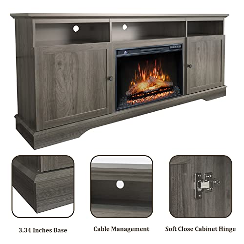 Black Electric Fireplace Insert, 750/1500W W54460