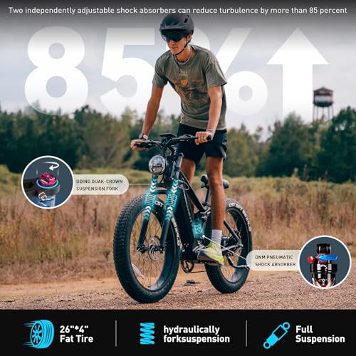 26 Inch Fat Tire Electric Bike with Full Suspension Q98302